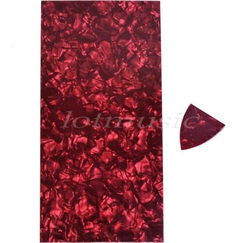 Red Pearl Celluloid Shell Peghead Veneer Headplate & Guitar Truss Rod Case