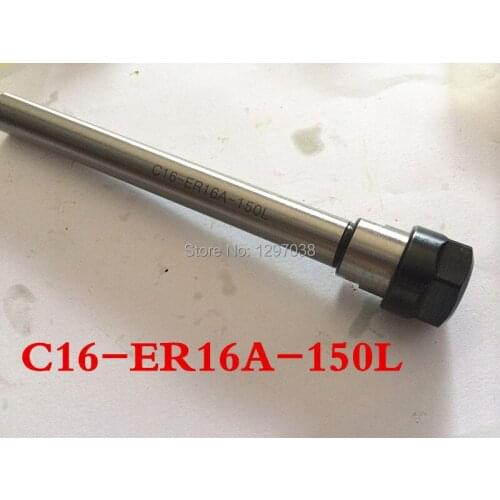 C16-ER16A-150L Shank diameter 16mm Collet Chuck Holder Extension Straight Shank 150mm for ER16 Collet with ER16 A Type Nut