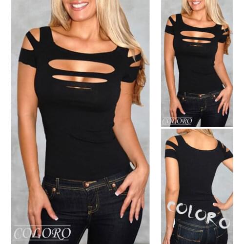 Exposure Black Bust Hole Tank Women Tops Club Wear Blouse Fashion Black Bust Hole Tank Women Sexy Tops Club Wear Shirt