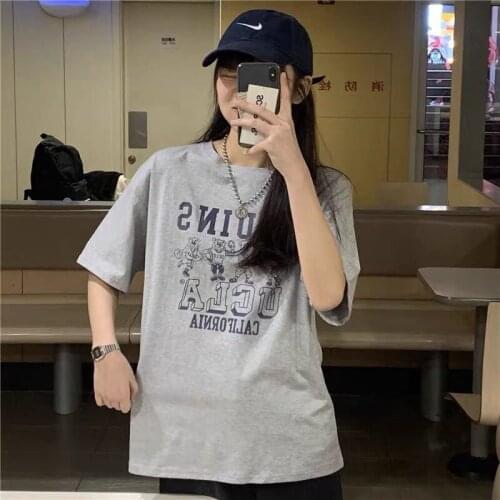 Harajuku Tees Women Clothes Top tiger print Graphics vintage dropshipping streetwear clothing T Shirt Women Short Sleeve Neck