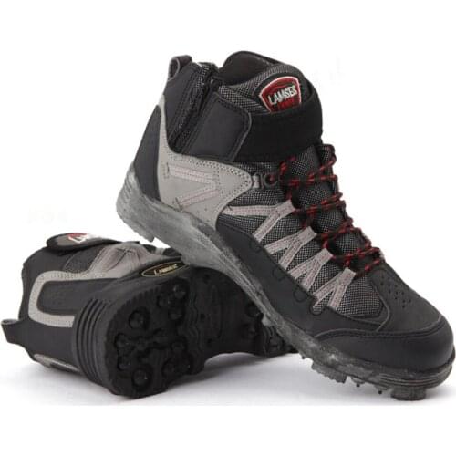 Fly Fishing Shoes Breathable Anti-slip Climbing Sea Fishing Hiking Hunting Mens Shoes Waterproof Skid-proof Reef-climbing Boots