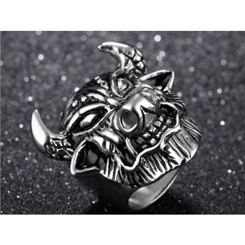 New titanium steel Zodiac bull head ring fashion bull Lord ring fashion men accessories lucky talisman