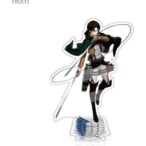 Attack on Titan Keychain Anime Shingeki no Kyojin Eren Jaeger Mikasa Ackerman Acrylic Stand Figure Model Plate Holder Toys Gifts