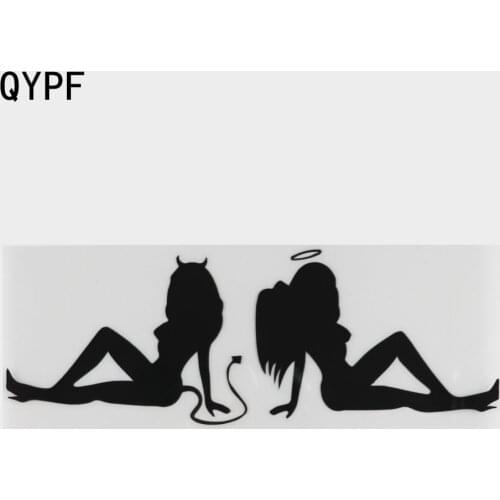 QYPF Personalized Car Stickers Decals Bumper Sticker Cover Scratches Beauty Temptation To Angels And Demons Car Styling CT-568