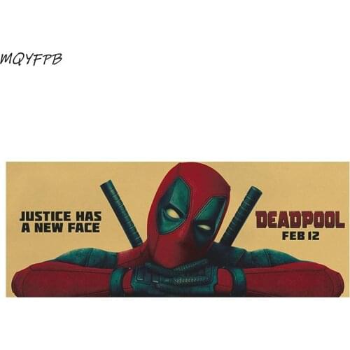 Classic Movie Characters Kraft Paper Poster Wall Sticker Decorative Painting Household Products 71x21cm