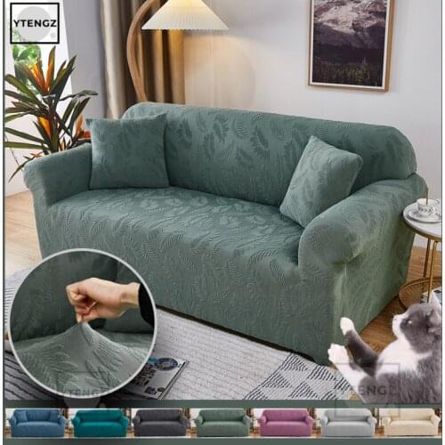 L Shape Sofa Cover Thick Sofa Protector Jacquard Solid Printed Sofa Covers For Living Room Housse De Canapé 3 Places