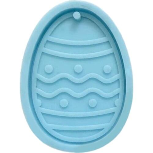 R58E Easter Bunny Egg Dinosaur Owl Keychain Epoxy Resin Mold Pendants Silicone Mould