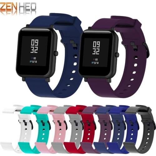 Silicone Sport Strap For Xiaomi Huami Amazfit Bip Smart Watch 20MM Replacement Band Bracelet Smart Accessories For Amazfit Bip