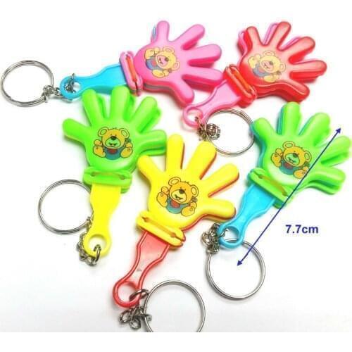 1 pc bear Hand Clappers with Key Chain Goody Bags Fun Party Favor toys Pinata Carnivals Clicker Sound Noise Maker gift Novelty