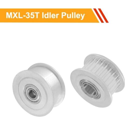 MXL 35T Idler Timing Pulley with/without Teeth Timing Belt Pulley 7mm/11mm Belt Width 3/4/5/6/7/8/9mm Bore Passive Pulley Wheel