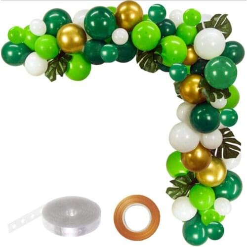 100pc/lot Dark Green latex Balloon Arch Kit Merry Christmas Birthday Party Gold Chrome Black Latex Balloon Decor Kid Garland Gif