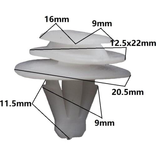 30pcs White door trim panel retaining clips fastener for Peugeot Car-styling