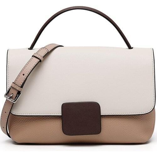 High Quality Genuine Leather Panelled Shoulder Crossbody Luxury Handbags Women Designer Casual Totes Bags Bolso Hombre Maletas