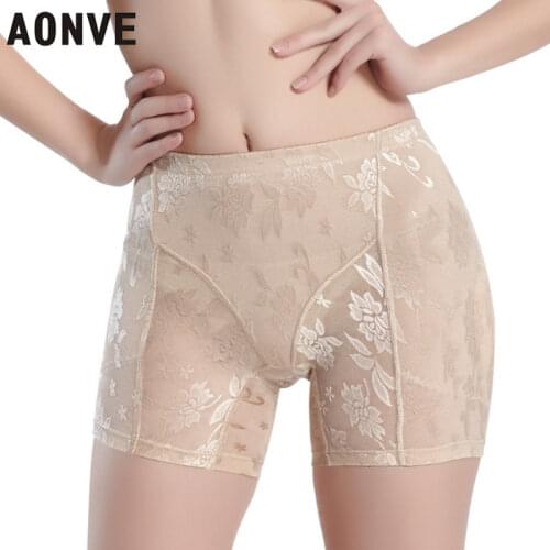 AONVE Control Panties Women Sexy Body Shaper Stretchy Soft Padded Butt Lifter High Waist Trainer Slimming Underwear Pants