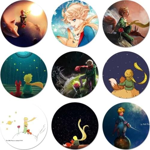 58mm The little prince fox Icons Pins Badge Decoration Brooches Metal Badges For Backpack Decoration