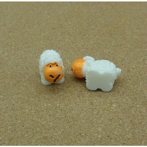 1pcs/lot resin solid lovely lop-ear sheep cartoon 21mm fairy garden gnome moss terrarium decor crafts bonsai home DIY A110-1