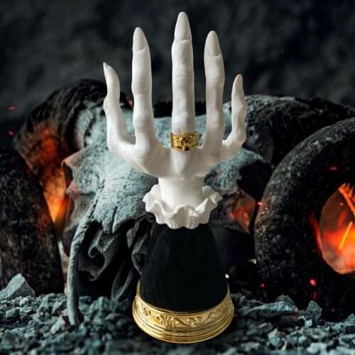 1PCS Halloween Witch Hands Pedestal Snack Bowl Stand Witch Candle Holder Witch Hand Stand Single Wick Halloween Decor For Home