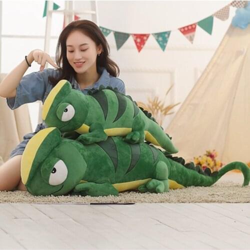 Chameleon lizard doll plush toy pillow crocodile doll girl rag doll cartoon doll simulation lizard boy sleeping pillow on the be