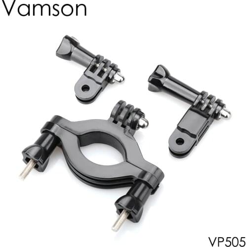 Vamson for Go Pro Accessories Bicycle Motorcycle Handlebar Mount Tripods For Gopro Hero4 3+ 2 1 for Xiaomi for yi VP505