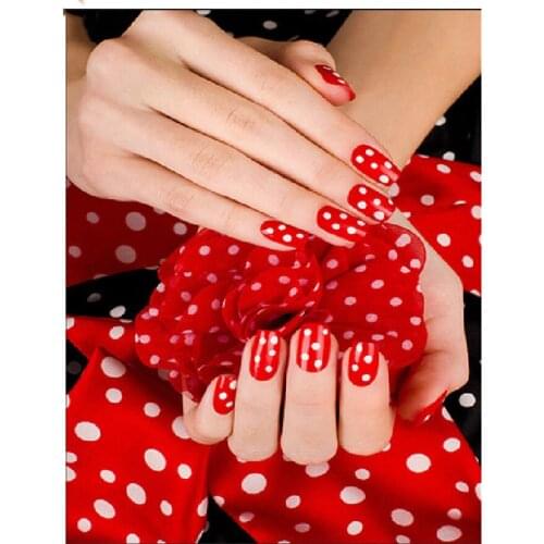 Diamond painting round/square diamond mosaic Modern Fashion Colorful Nail Embroidery Picture For Manicure Store Home Decor E1008