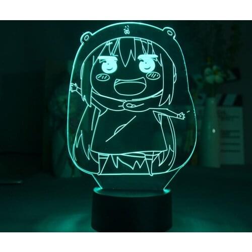 Anime 3D Nightlight Cartoon LED Night Light Cute Himouto Umaru-Chan Table Lamp Will Of Holiday Smart Phone Control Birthday Gift