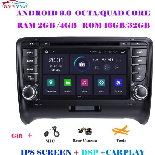 Car Multimedia Player 2 Din Android 10.0For AUDI TT MK2 8J 2006-2014 GPS Navigation System Radio DVD with carplay CP