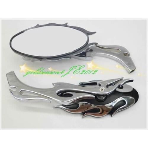 Freeshipping Chrome Flame Mirrors For Honda Shadow Spirit VT VTX CB CBR 600 1000 RR