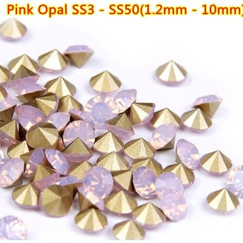 Free Shipping Quality Promise 1440pcs/bag ss3-ss40 Pink Opal Rhinestones Nailart perle decorazioni unghie cristalli per nail art