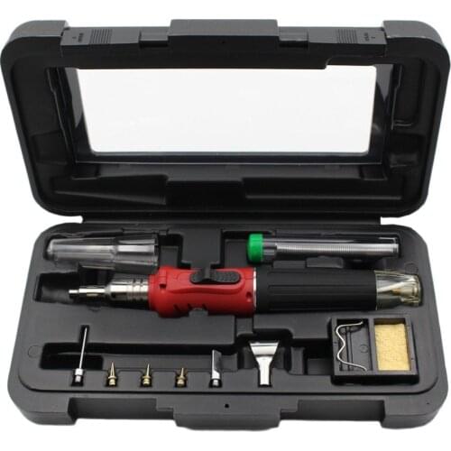 10 In 1 Self-Ignition Wireless Gas Soldering Iron Cordless Welding Torch Kit Tool Ignition Butane Gas Burner For Solde Torch Pen