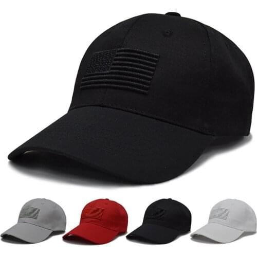 Fashion Unisex American Raised Flag Baseball Cap Women Men Soild Embroidered Snapback Caps Male Female Outdoor Sports Hat