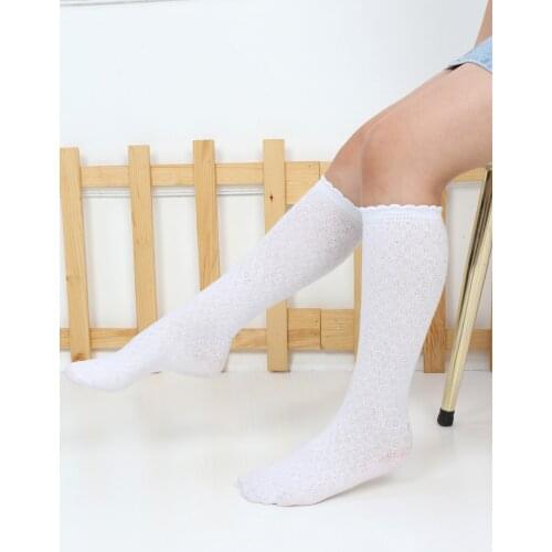 Stone Child White Below-Knee Socks Casual Cotton-Spandex To Escape durable Single Medium