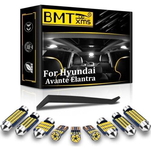 BMTxms Canbus For Hyundai Avante Elantra 2017 2018 2019 2020 CN7 2021 Vehicle LED Interior Light Kit Auto License Plate Lamp Kit