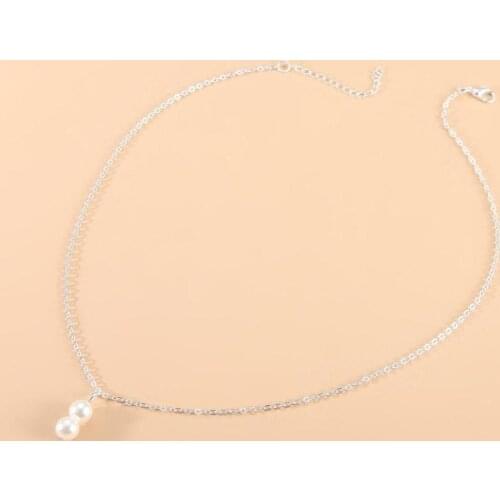 Korean Fashion Necklace 2021 New Temperament Simple White Pearl Necklace Net Red All-match Womens Necklace Bijoux Femme