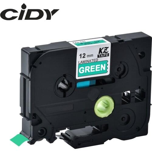 CIDY TZe 735 TZ 735 Tze735 TZ735 10pcs White on green tze compatible laminated tape for brother printers
