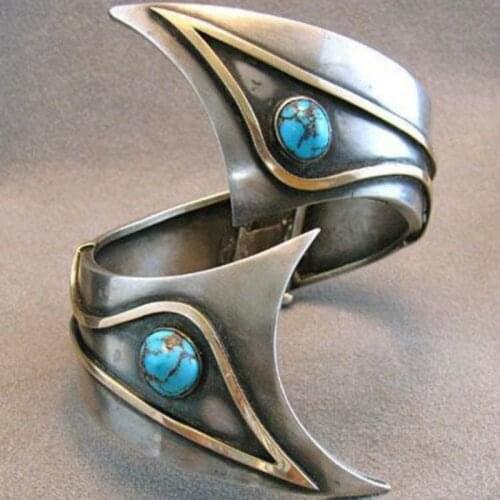 New Style Turquoises Stone Open Finger Ring For Men Women Punk Jewelry Cool Street Rings Hip Hop Z3M123