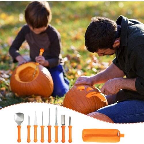 Pumpkin Carving Kit Lantern Sturdy Stainless Steel Carve Sculpt Halloween Tools Supplies Christmas Halloween Decoration