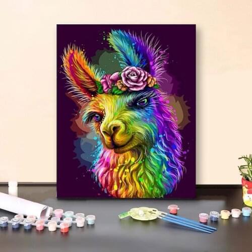 Painting By Number Kits Sheep Acrylic Paints On Number Coloring By Numbers Animal Canvas Art Home Bedroom Wall Artwork