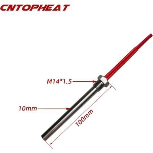 24V DC Cartridge Heater Water Heating Element M14 Thread SUS304 Heating Rod 200w/300w