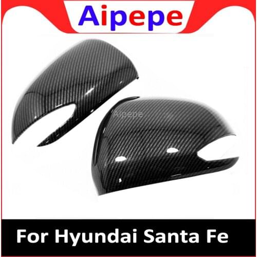 For Hyundai SantaFe 2019 2020 Rear View Mirrors Cover Exterior Rearview Frame Panel Trims ABS Chrome Car Styling Accessories