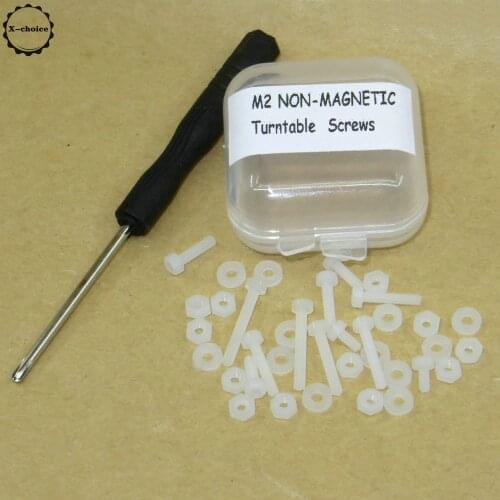 Thorens NON- Magnetic Nylon ULM Turntable Headshell Mounting Screw Set M2 4mm-15mm