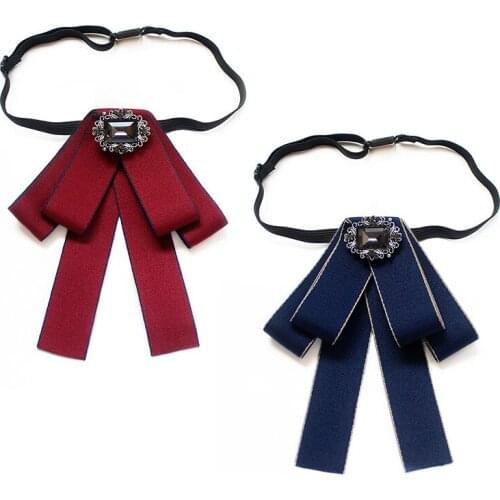 Handmade British Style New Diamond Flower Bow Ties for Men Wedding Groomsman Bowtie Necktie Fashion Clothing Accessories