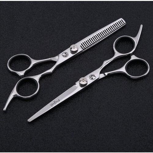 6inch Hair Scissors Stainless Steel Salon Hairdressing Hair Cutting Thinning Shears Flat Teeth Blades Styling Tools Home Barber