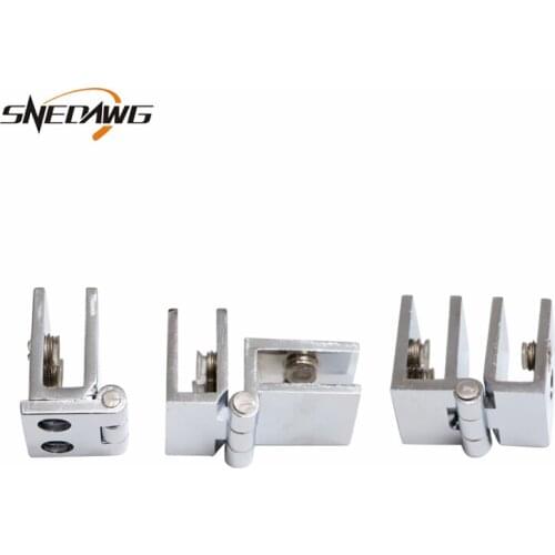 Zinc Alloy/Brass Glass Hinge Fit 6-8mm Thickness Showcase Glass Hinge Clip 90 Degree/180 Degree Display Cabinet Glass Hinge
