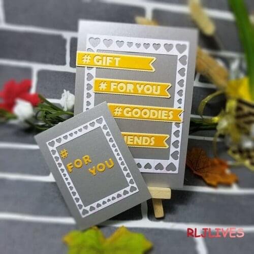 Heart Rectangle Frame Metal Cutting Dies Stencils for DIY Scrapbooking Stamp/photo album Decorative Embossing DIY Paper Cards