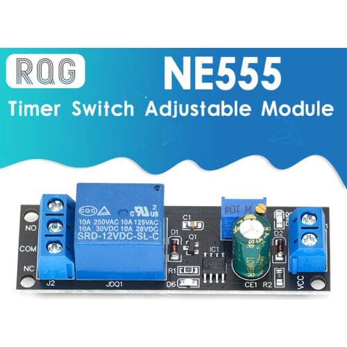 NE555 Timer Switch Adjustable Module Time delay relay Module DC 12V Delay relay shield 0~10S