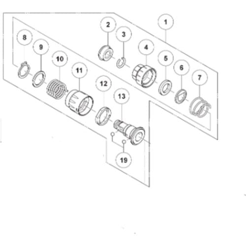 Bit seat assembly for HIKOKI DH36DBML DH36DPC DH36DPD 371327