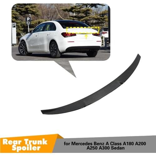 For Mercedes A Class AMG W177 Spoiler A200 A220 A250 Sedan 2018 2019 - UP Carbon fiber rear trunk spoiler