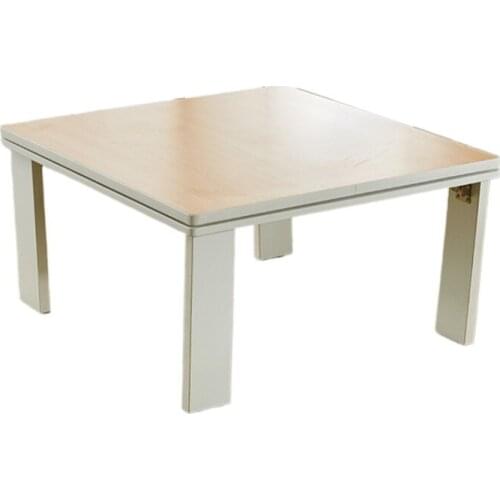 Kotatsu Table Folding Legs Square 75cm Reversible Top White/Yellow Japanese Furniture Casual Coffee Table Living Room Kotatsu