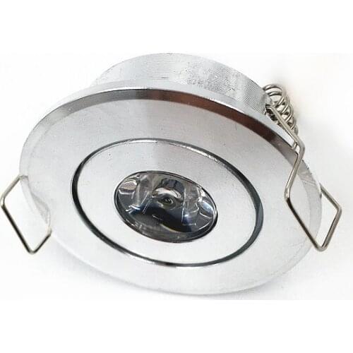 50pcs/lot 1w 3w cabinet LED Mini downlight 85-265V silver shell ceiling recessed light with LED Driver warm/nature white