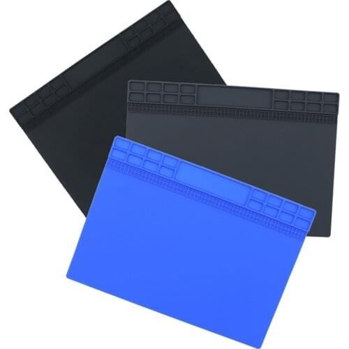 Heat Insulation Silicone Pad Desk Mat Maintenance Platform For BGA Soldering Repair Station Repair Tools Gray/Black/Darkblue